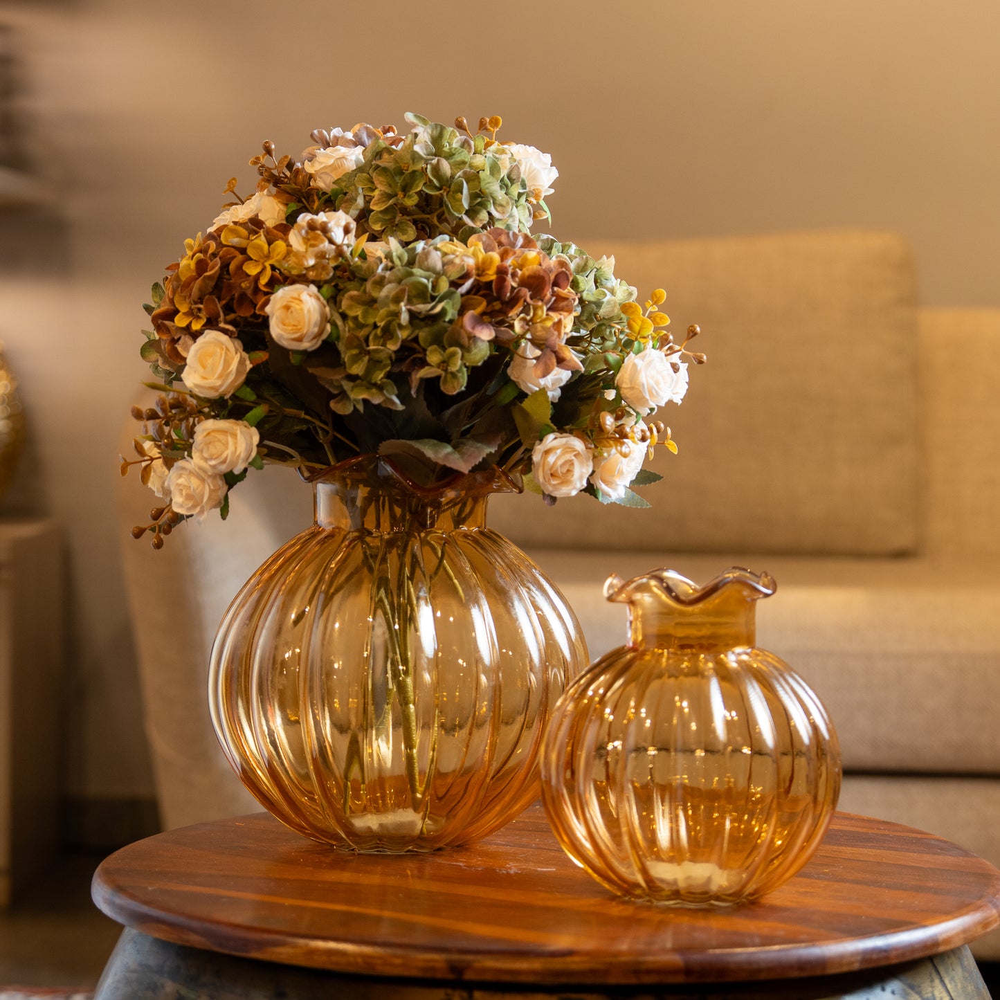 Gold Wavy Vase