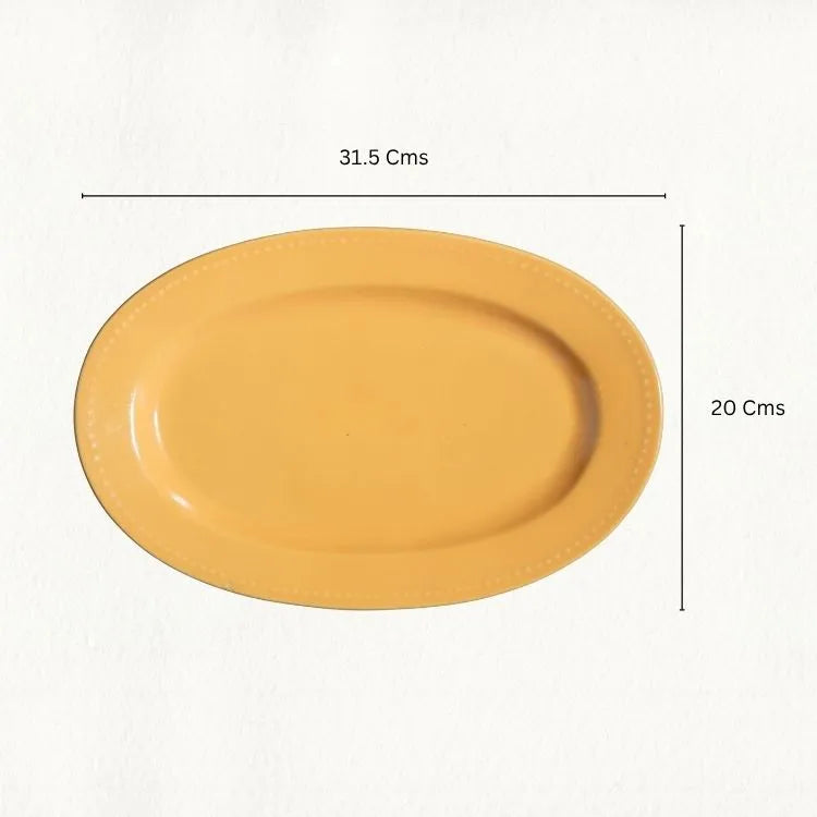 Mustard Yellow Ceramic Serving Platter