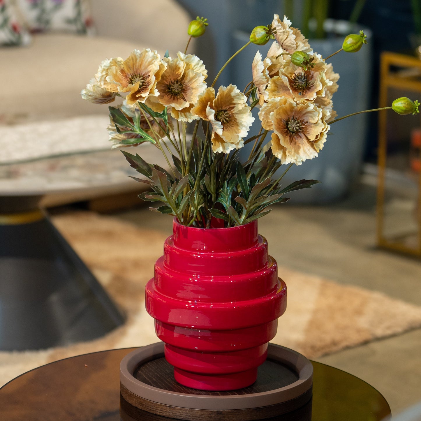 Red Spiral Vase Large