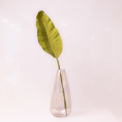 Set Of 2 Green Faux Banana Leaves