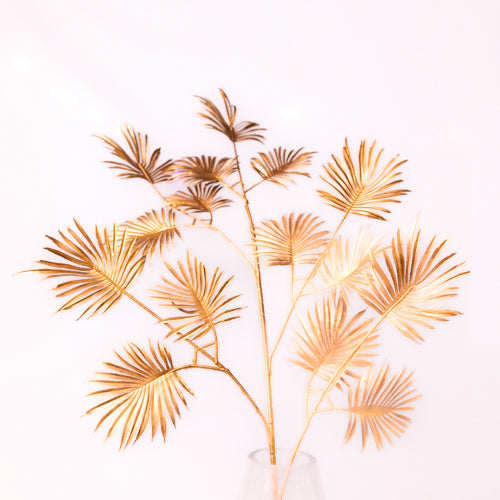 Set Of 2 Artificial Gold Palm Sparklers