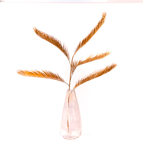 Set Of 2 Faux Gold Cycas Leaves