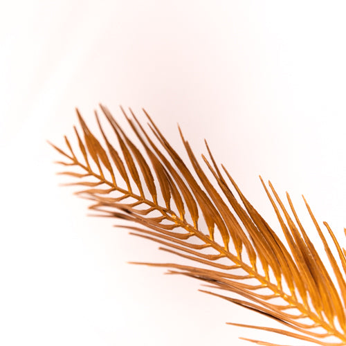 Set Of 2 Faux Gold Cycas Leaves