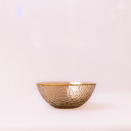 Set Of 2 Black Rain Textured Glass Bowls