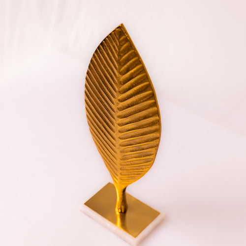 Gold Decorative Leaf Stand