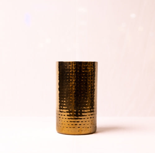 Gold Wine Champagne Hammered Metal Chiller
