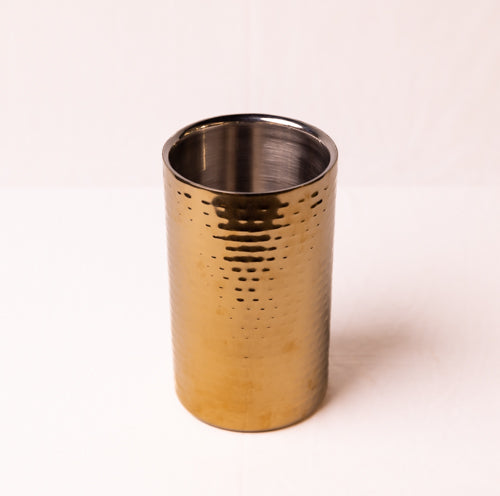 Gold Wine Champagne Hammered Metal Chiller