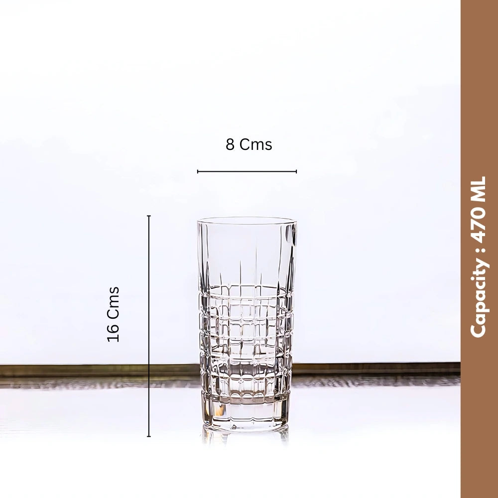 Set Of 6 Ricky Clear Whiskey Glasses Measurements