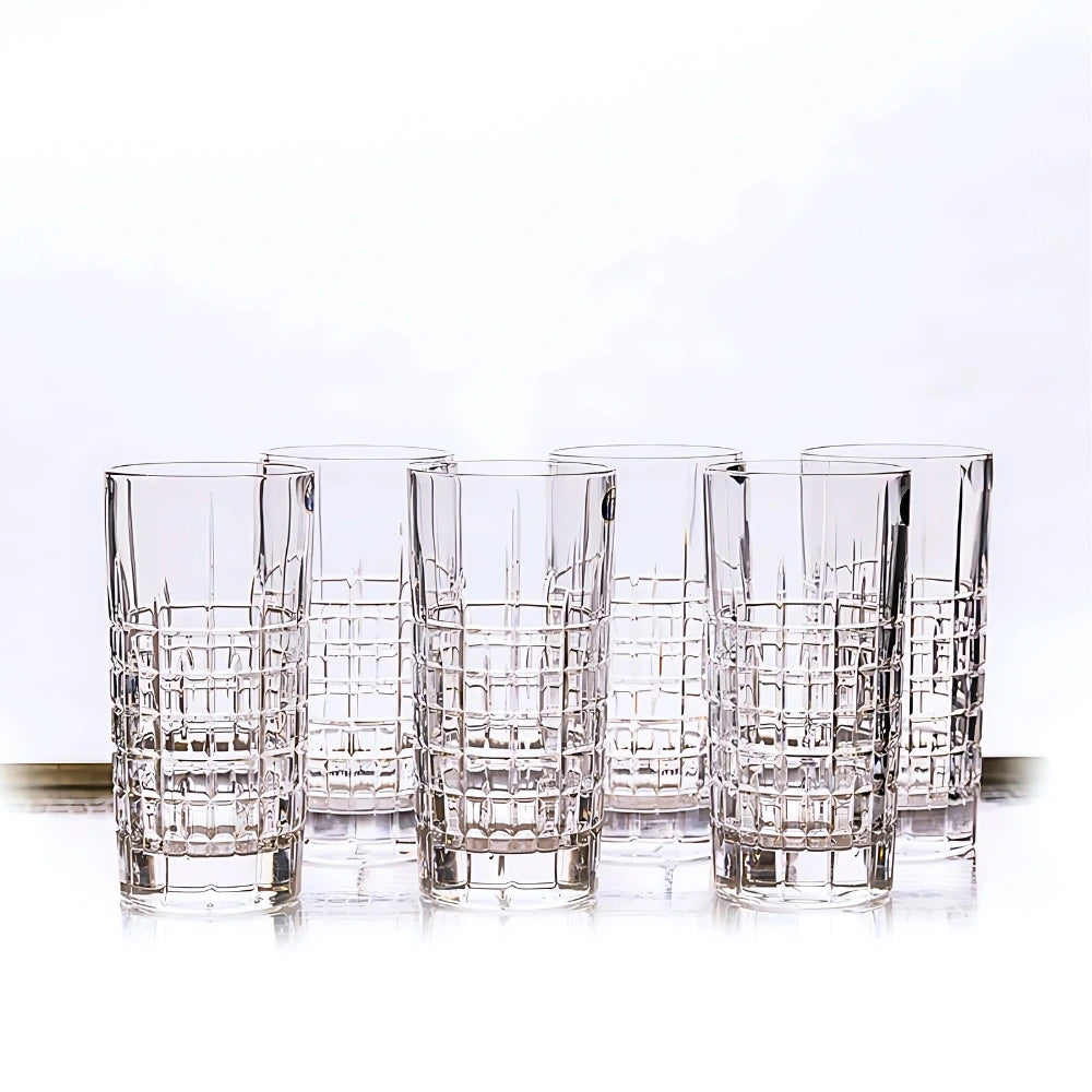 Set Of 6 Ricky Clear Whiskey Glasses