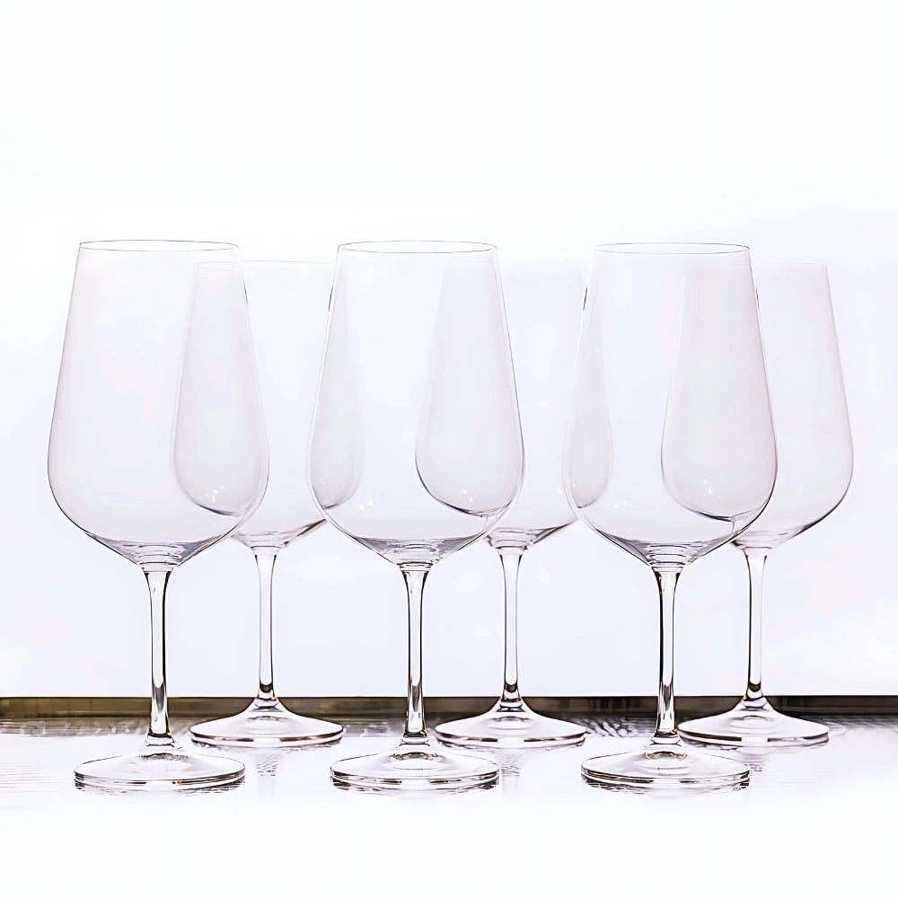Set Of 6 Colibri Clear Red Wine Glasses