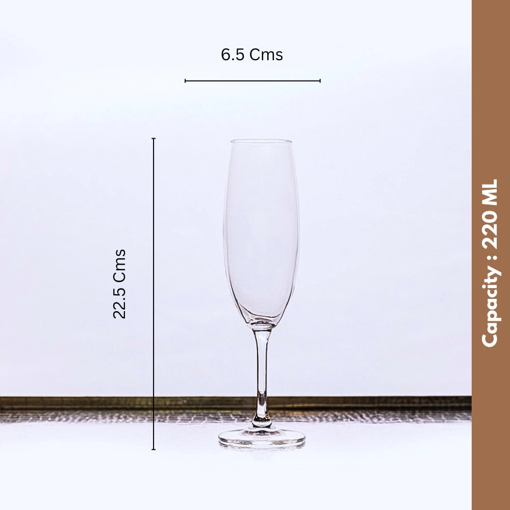 Set Of 6 Sylvia Champagne Flutes Single