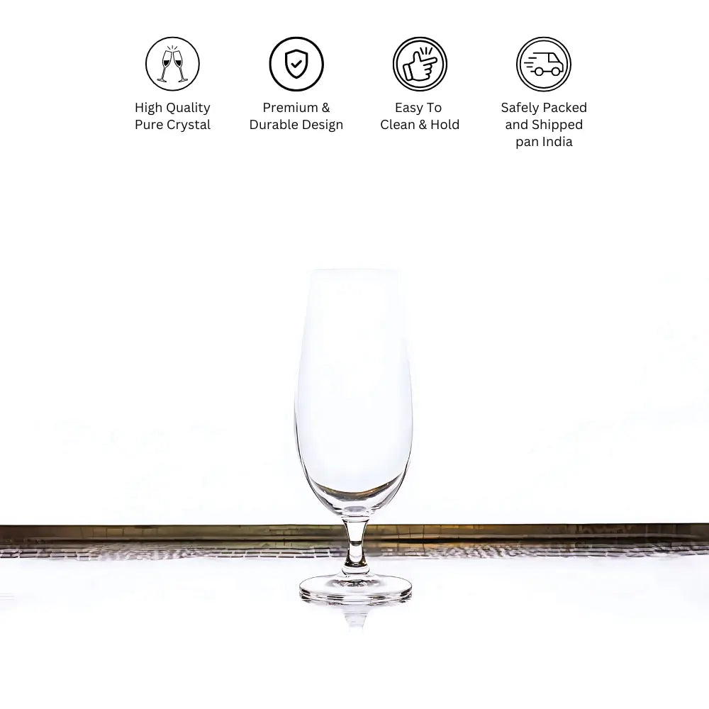 Set Of 6 Sylvia Beer Glasses Features