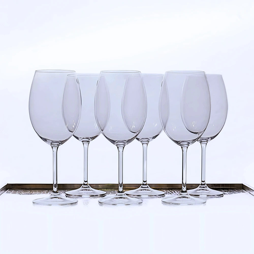 Set Of 6 Strix Clear Red Wine Glasses Set