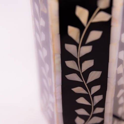 Ivory And Black Resin Table Lamp