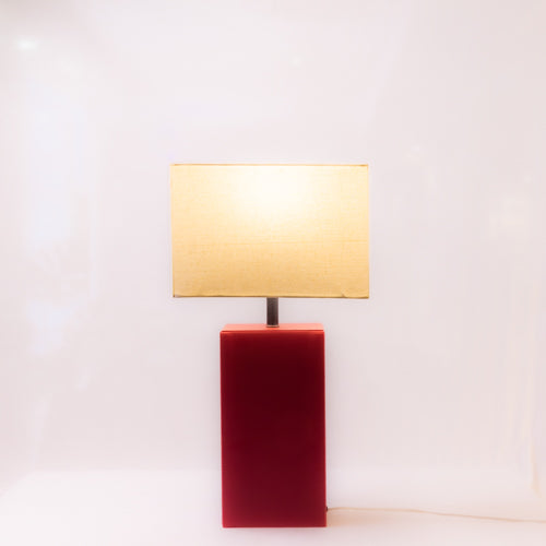 Faux leather fashion table lamp