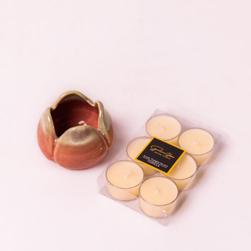 Lotus Ceramic T-light Holder