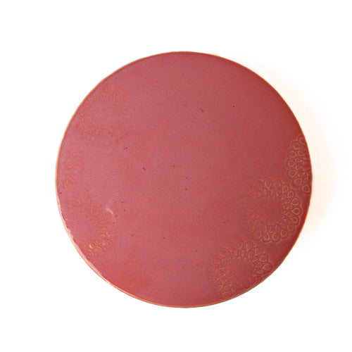 Blush Pink Ceramic Embossed Cake Stand