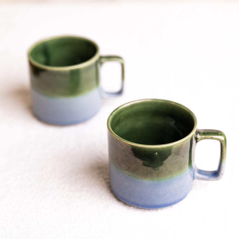 Blue Green Shaded Ceramic Mug