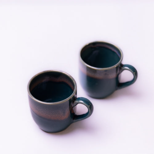 Green Shaded Ceramic Coffee Mug