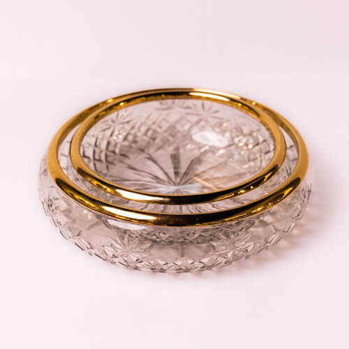 Clear Glass Decorative Bowl - L