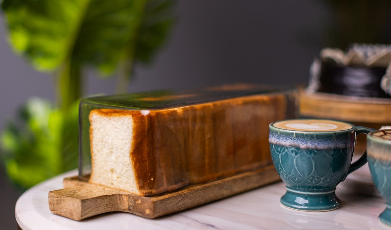 Rectangular Glass Cloche With Wooden Base