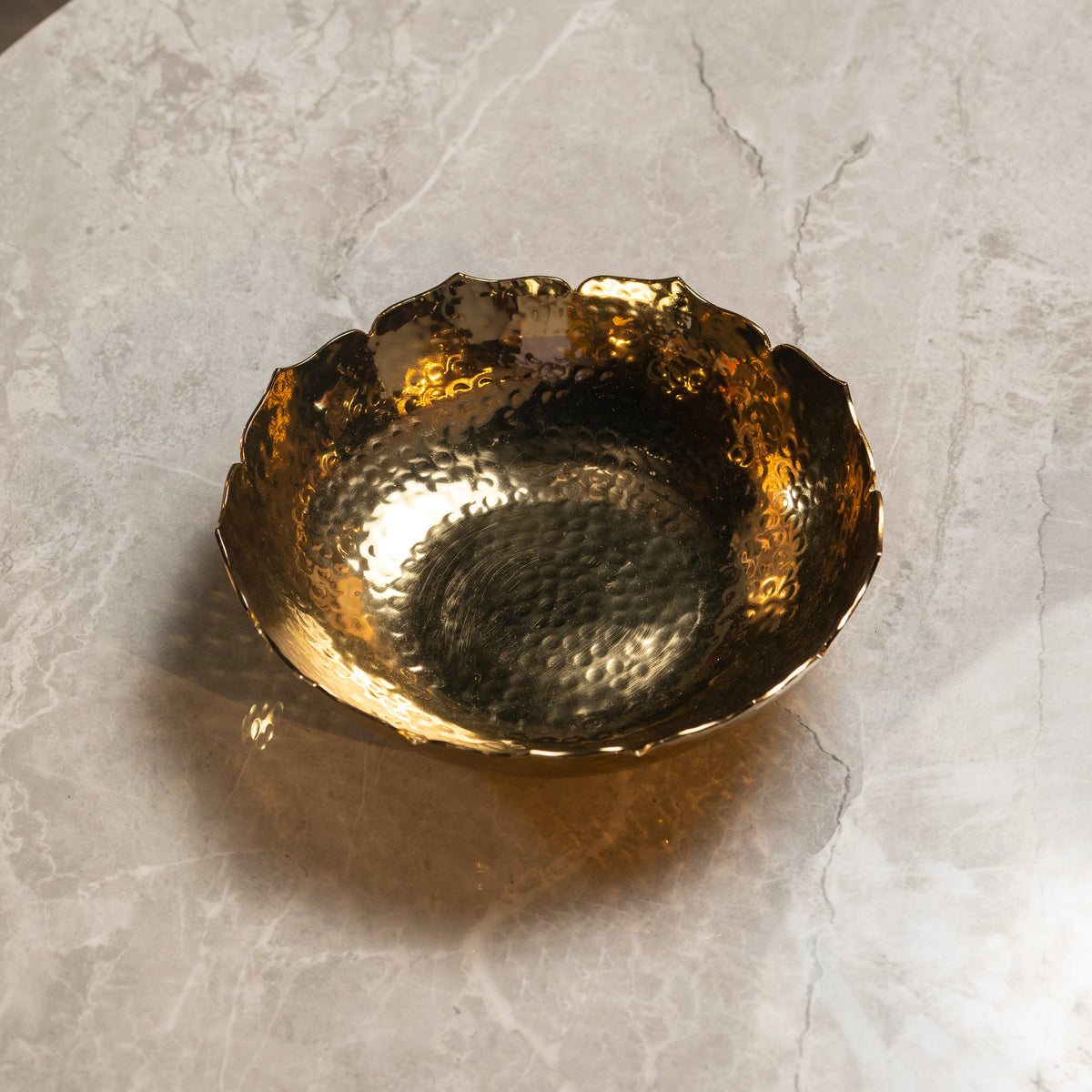 Gold Decorative Lotus Bowl