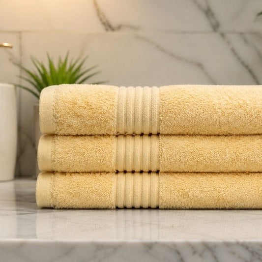 Yellow Cotton Bath Towel