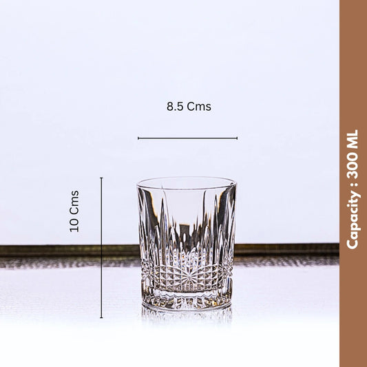 Set Of 6 Vibes Clear Whiskey Glasses