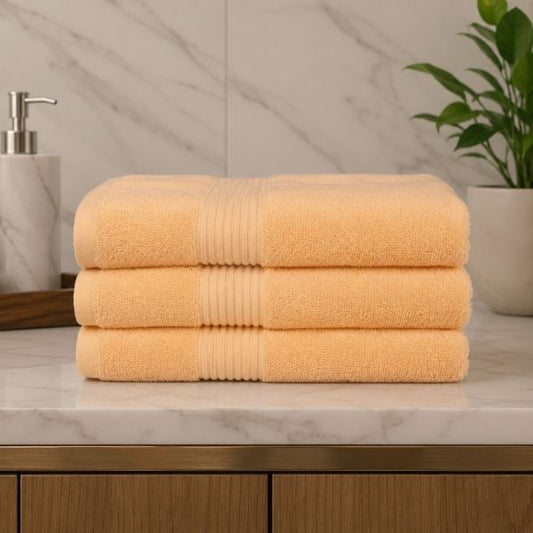 Peach Cotton Bath Towel