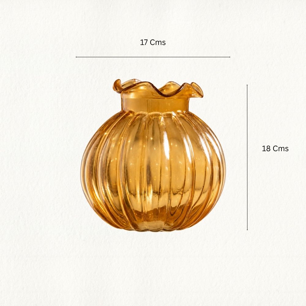 Gold Wavy Vase