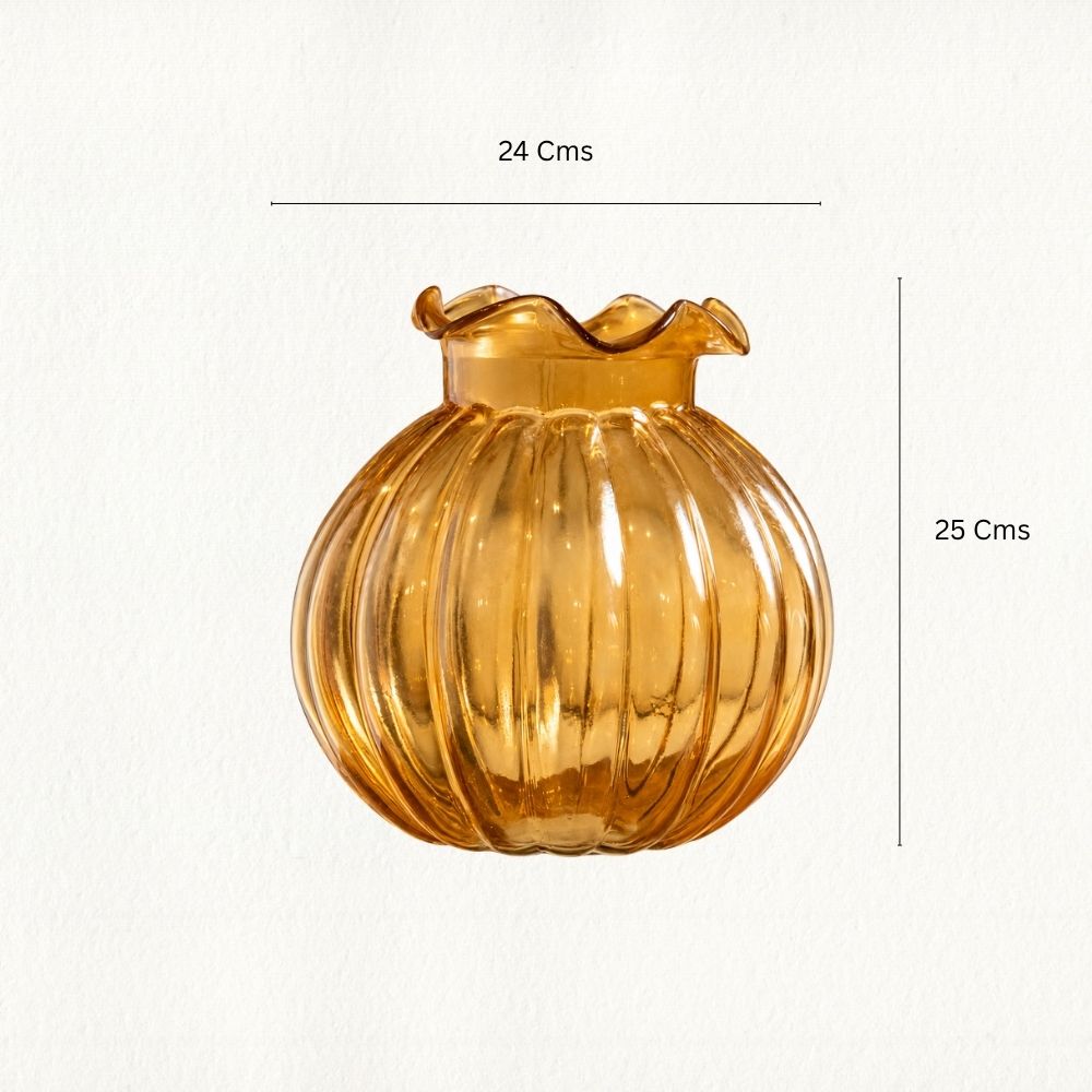 Gold Wavy Vase
