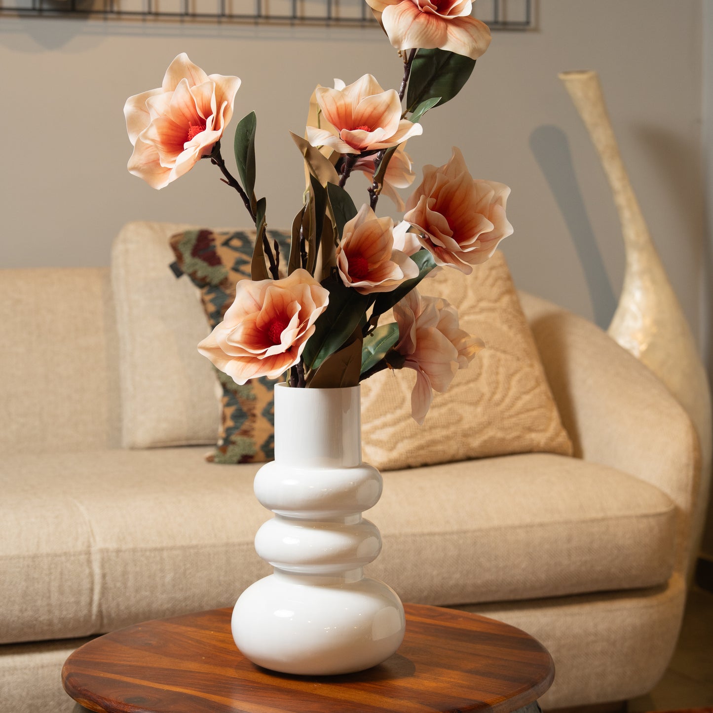 White Spiral Vase