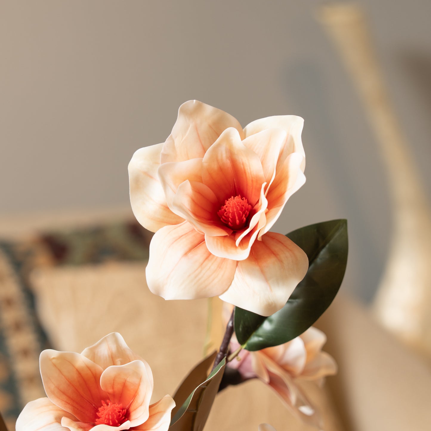 Peach Magnolia Flower Stem