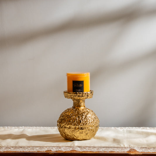 Gold Bigfoot Candle Holder