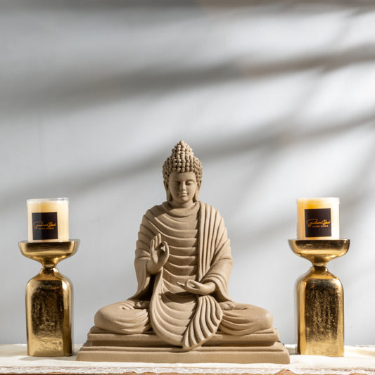 Beige Sitting Buddha Small