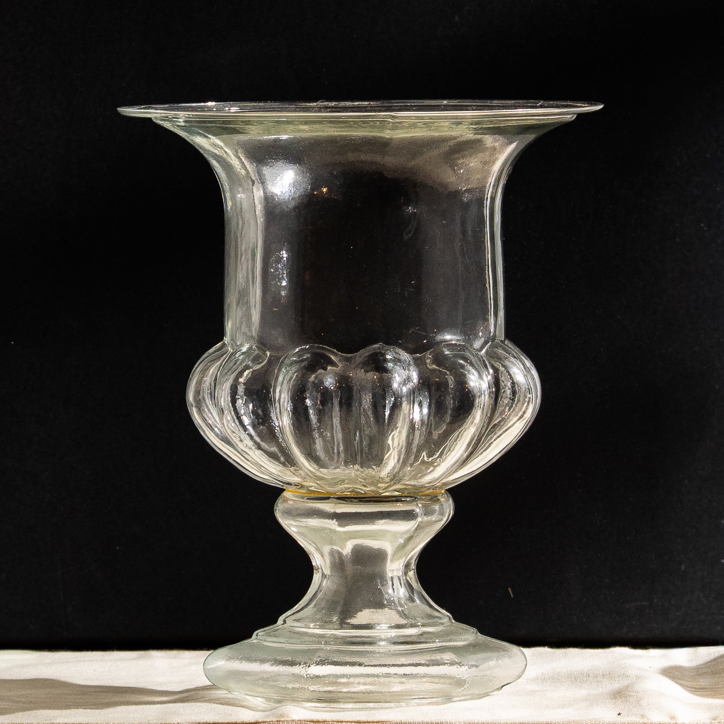 Clear Glass Candle Holder