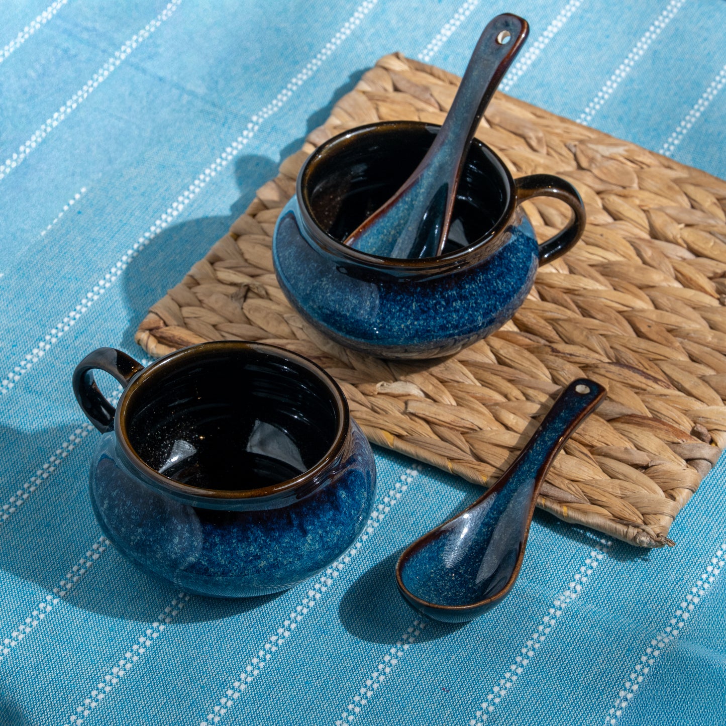 Dark Blue Soup Bowl