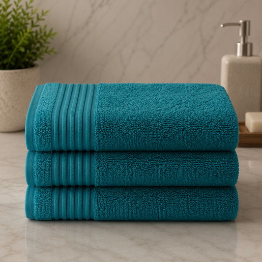 Dark Green Cotton Bath Towel