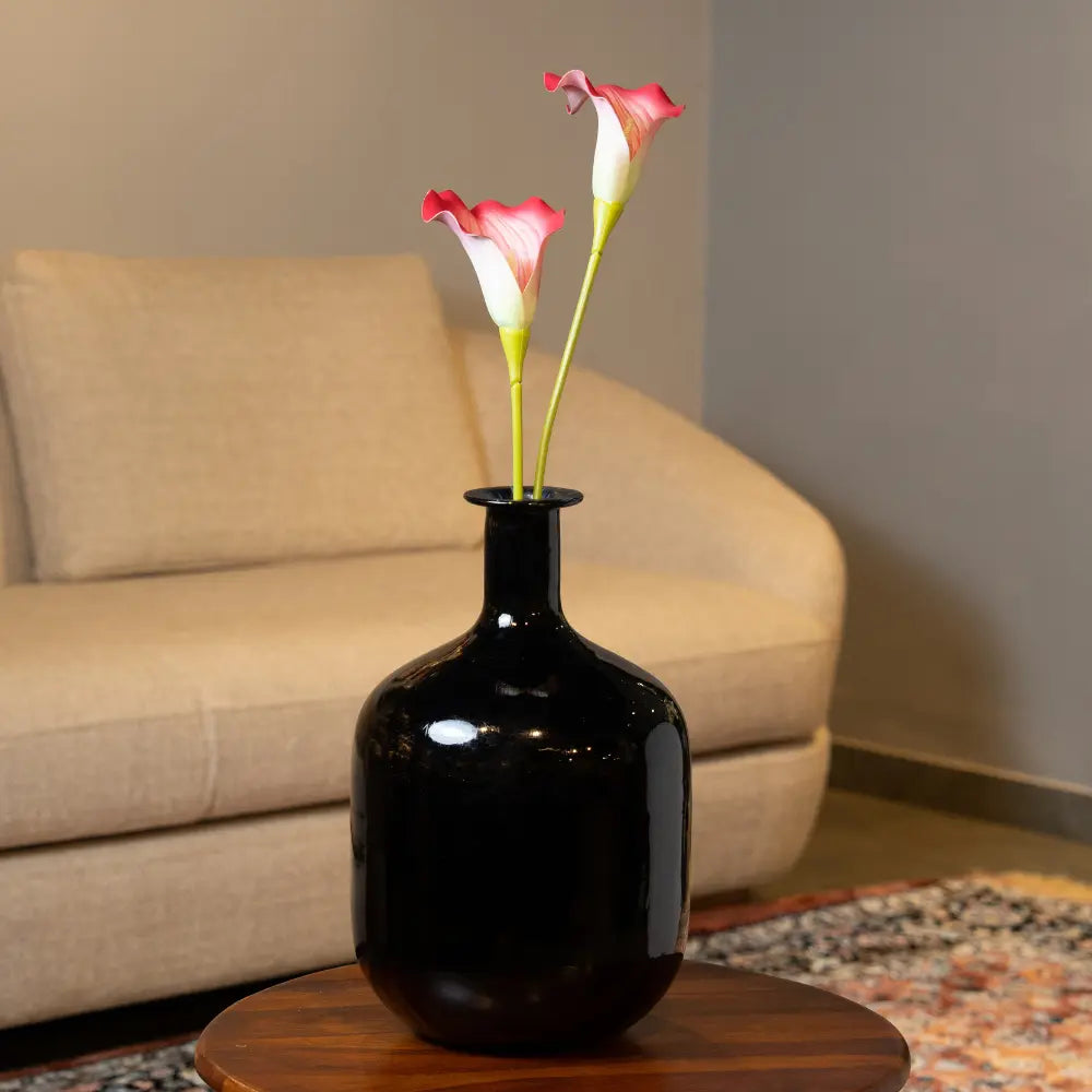 Dark Pink Caliar Lily Flower Stem with Vase