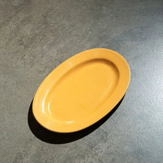 Mustard Yellow Ceramic Serving Platter Mood - 1