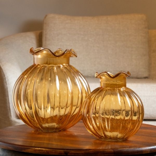 Gold Wavy Vase