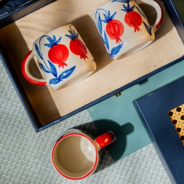 Orange Flower Mug