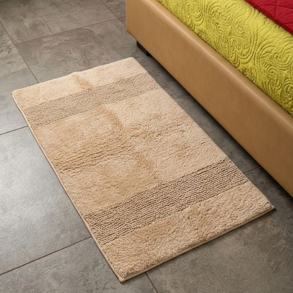 Beige Rectangular Bathmat