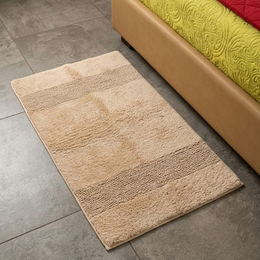 Beige Rectangular Bathmat