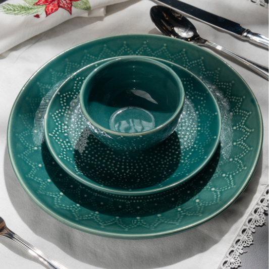 Dark Green Nafisa Dinner Set