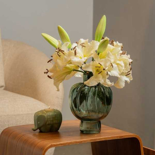 Short White Lily Flower Stem