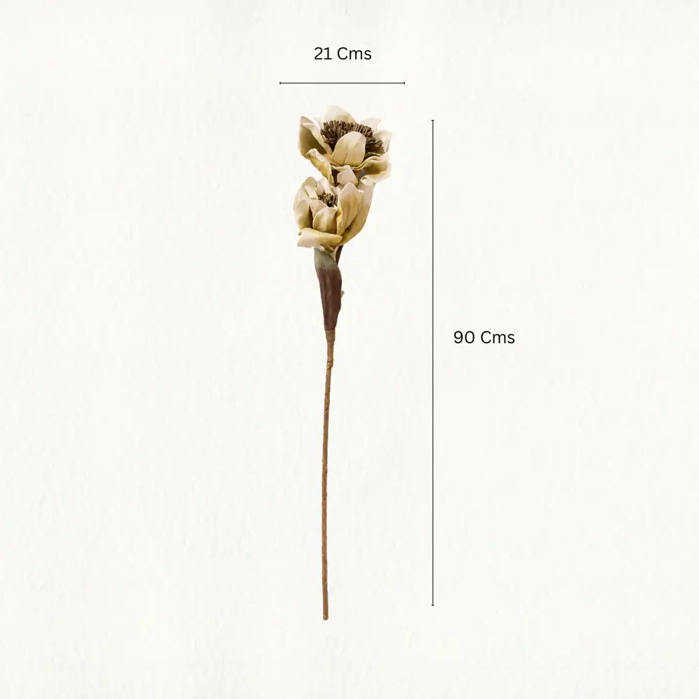 Off White Foam Flower Stem Dimensions