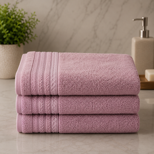 Onion Pink Cotton Hand Towel