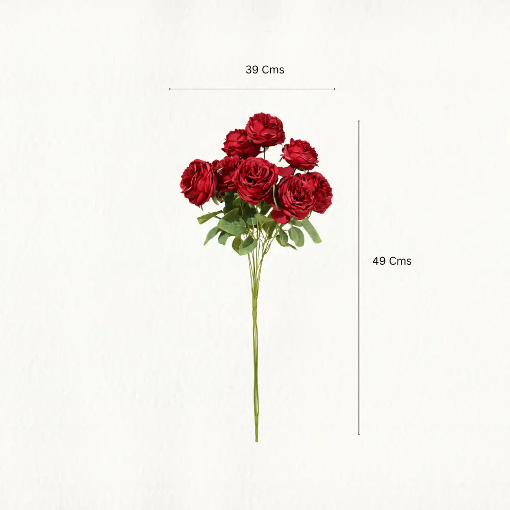 Red Rose Flower Bunch Dimensions