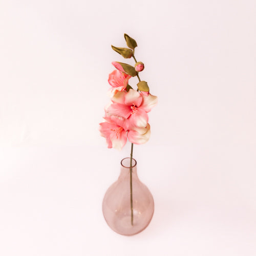 Artificial Gladiola Flower Stem Shaded Pink